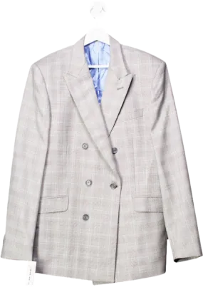 Hawkins & Shepherd Grey Chequered Blazer UK M/L