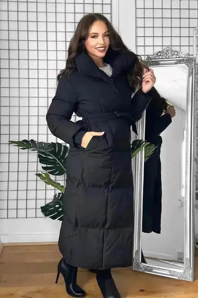 High Neck Super Padded Longline Puffer Jacket