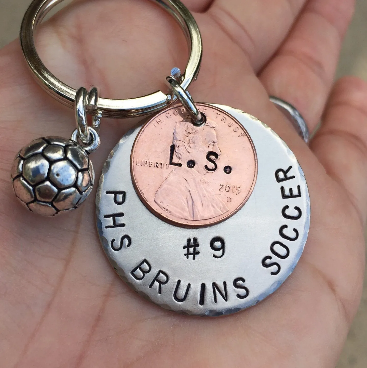 High School Gifts, Christmas Gift, High School Sports Keychain, Volleyball Keychain, Personalized High School Sport Keychain, Football