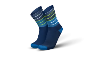 INCYLENCE Running Lines Blue Canary Long Sock