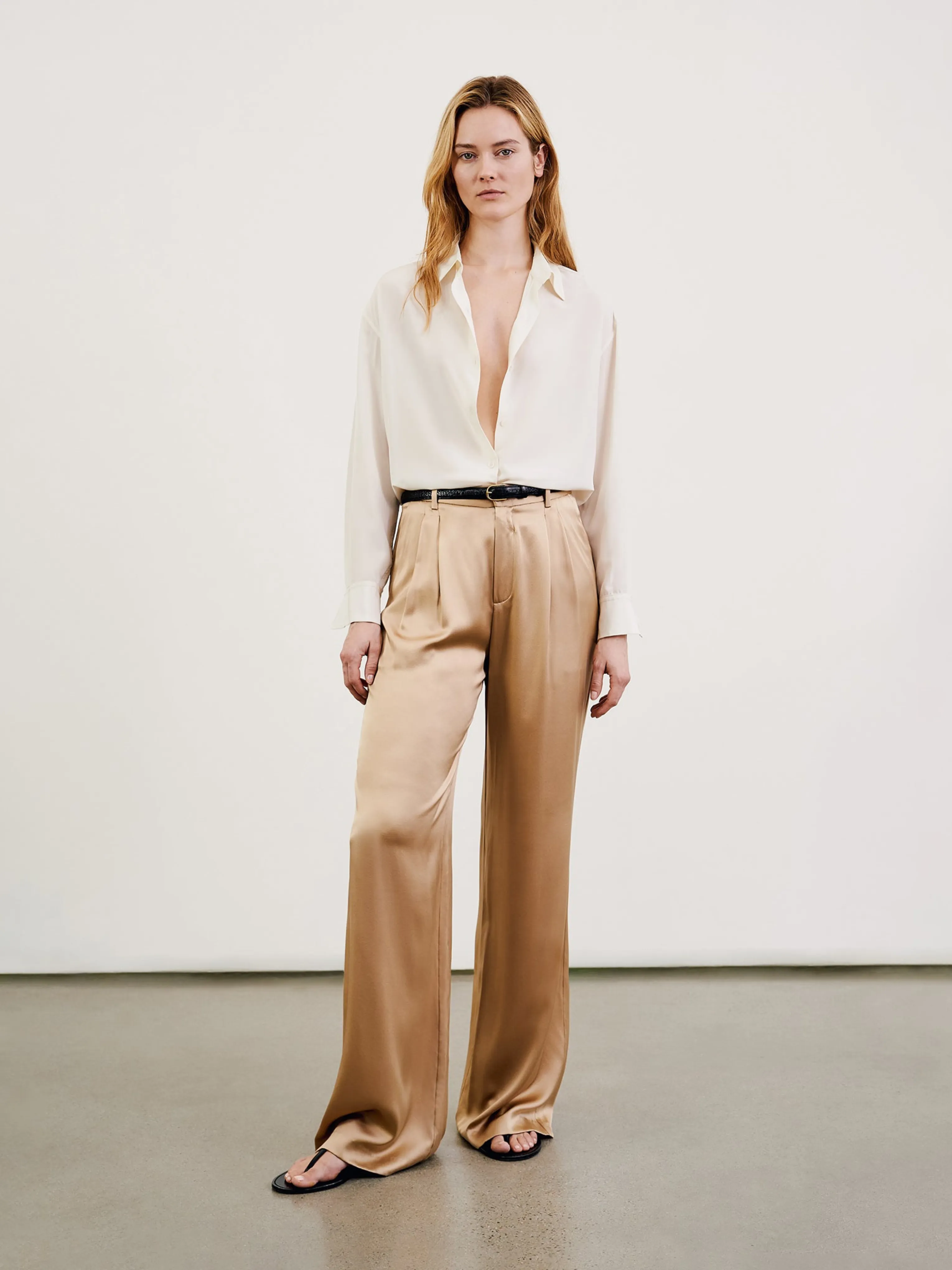 Khaki Flavie Straight Pant