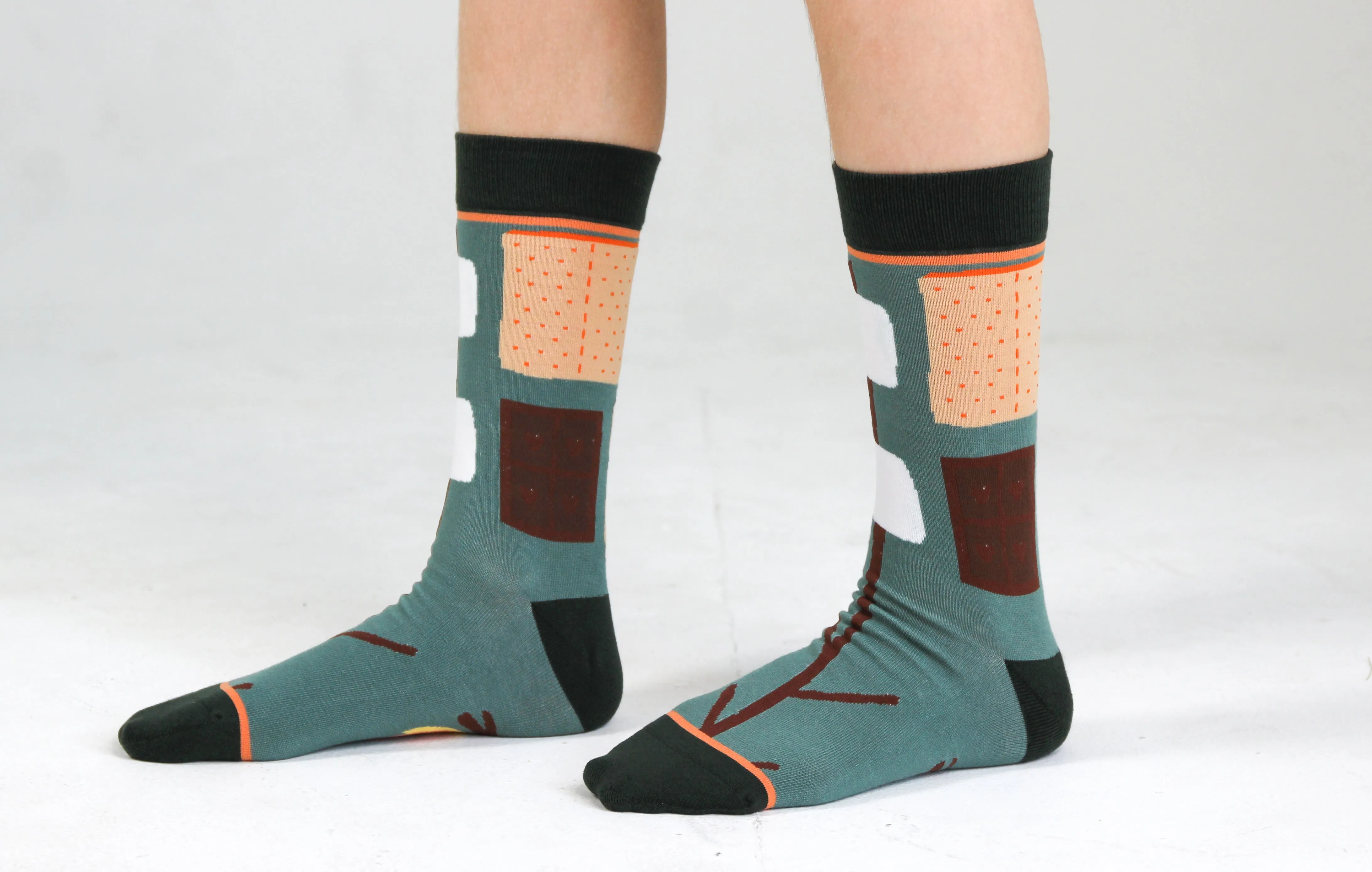 Kids' Cotton Crew Socks, S'mores