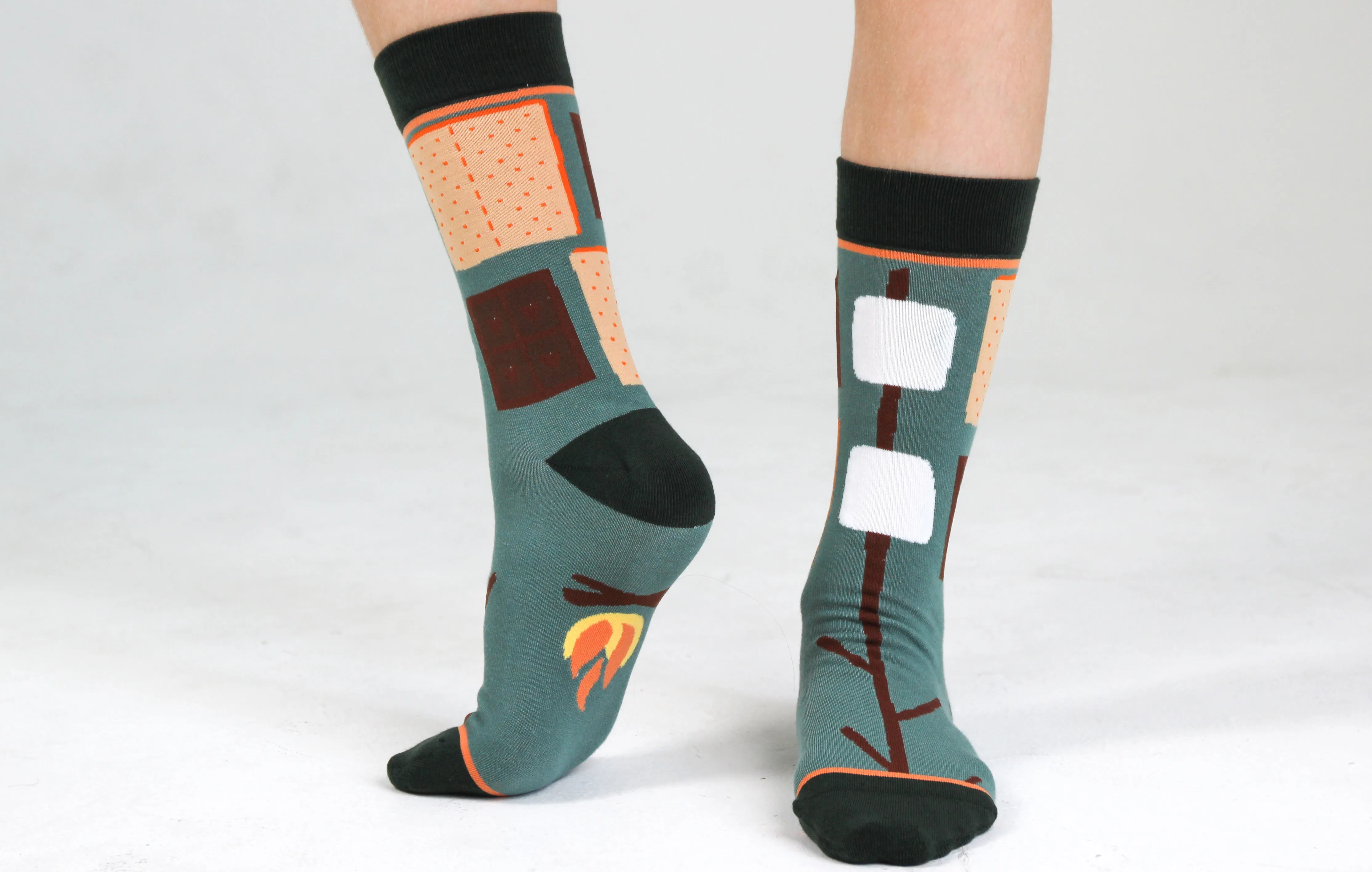 Kids' Cotton Crew Socks, S'mores