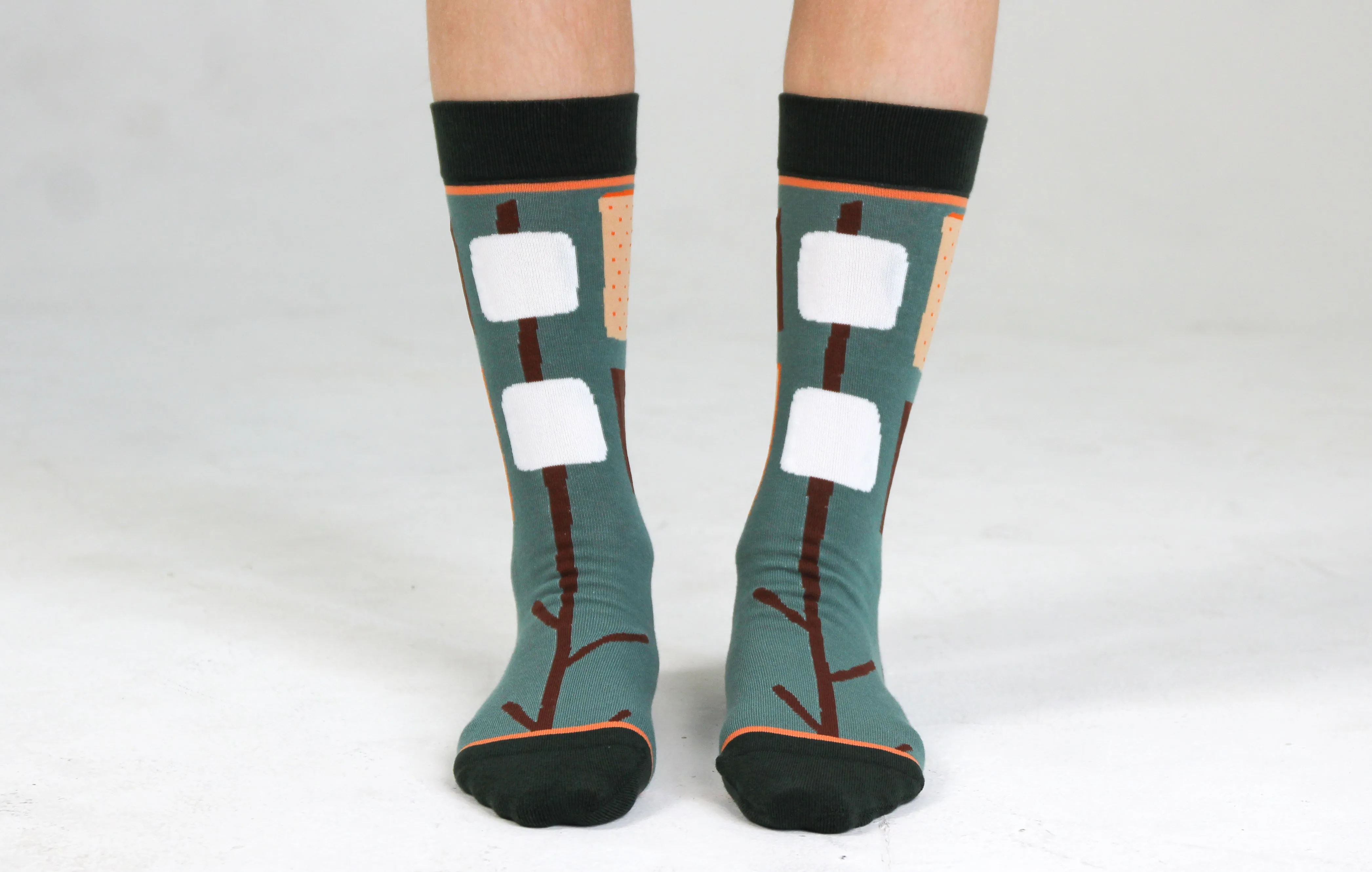 Kids' Cotton Crew Socks, S'mores