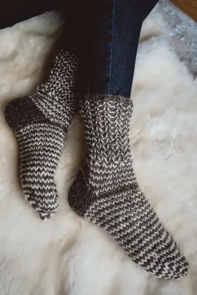 Knitted wool socks