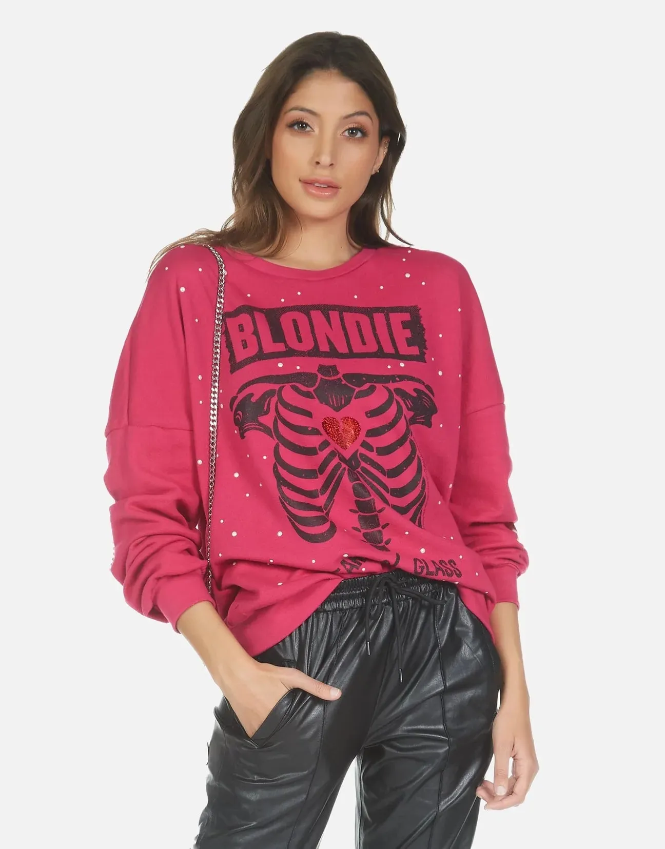 Lauren Moshi Sierra Blondie Heart Sweatshirt