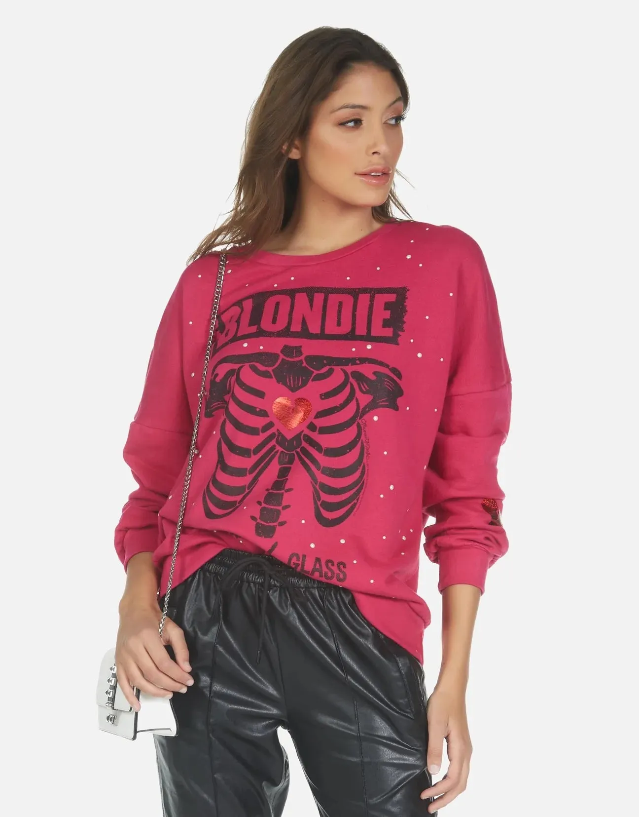 Lauren Moshi Sierra Blondie Heart Sweatshirt