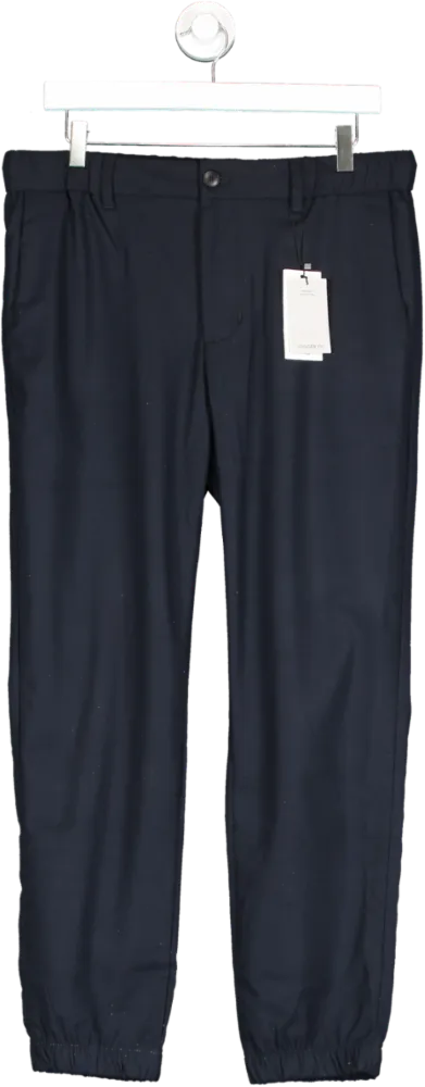 MANGO Blue Slim-fit Jogger Trousers With Drawstring BNWT W32