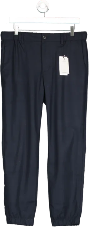 MANGO Blue Slim-fit Jogger Trousers With Drawstring BNWT W32