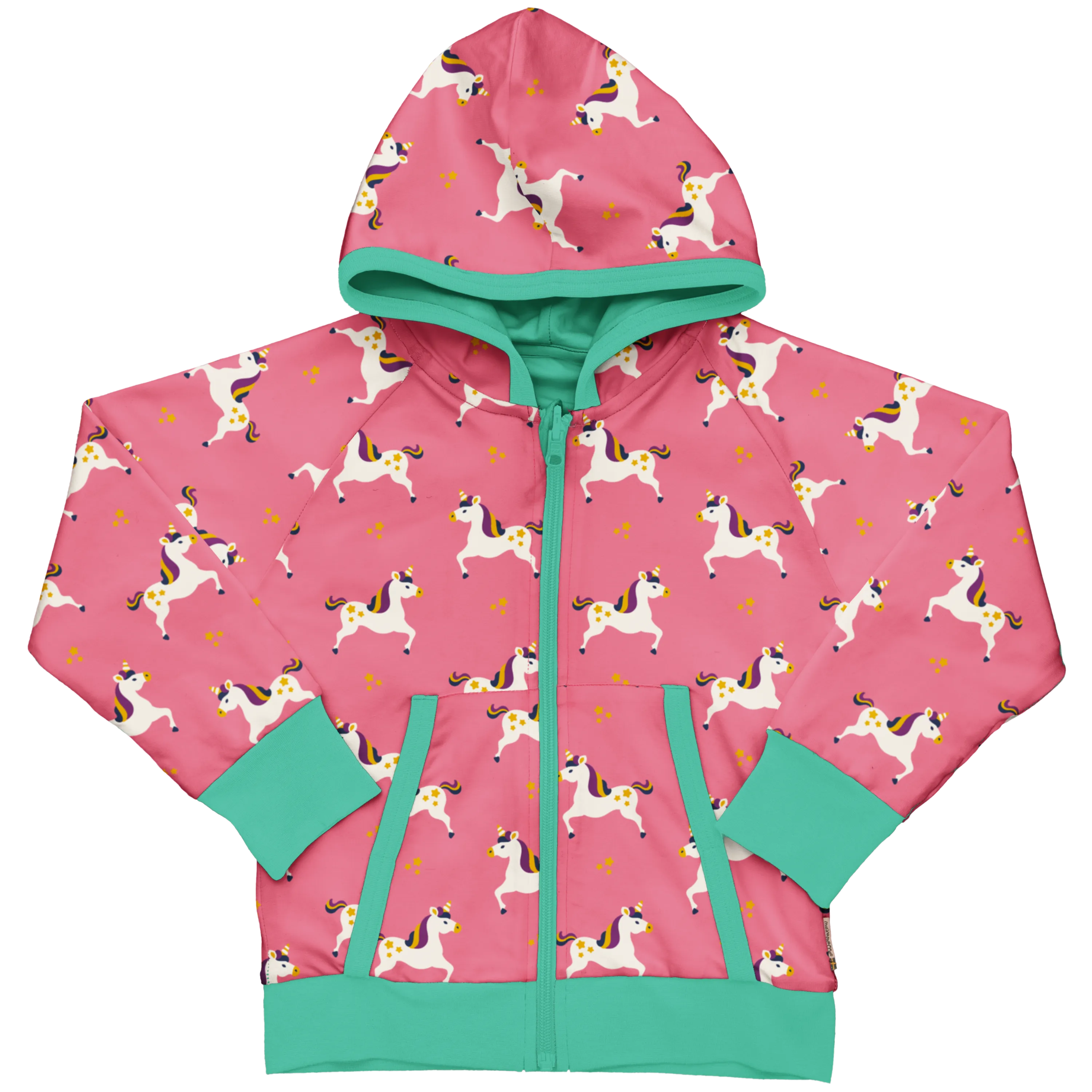 Maxomorra Unicorn Organic Cotton Reversible Zip Hoodie