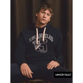 (Minor Fault) Navy Embroidery Hoodie