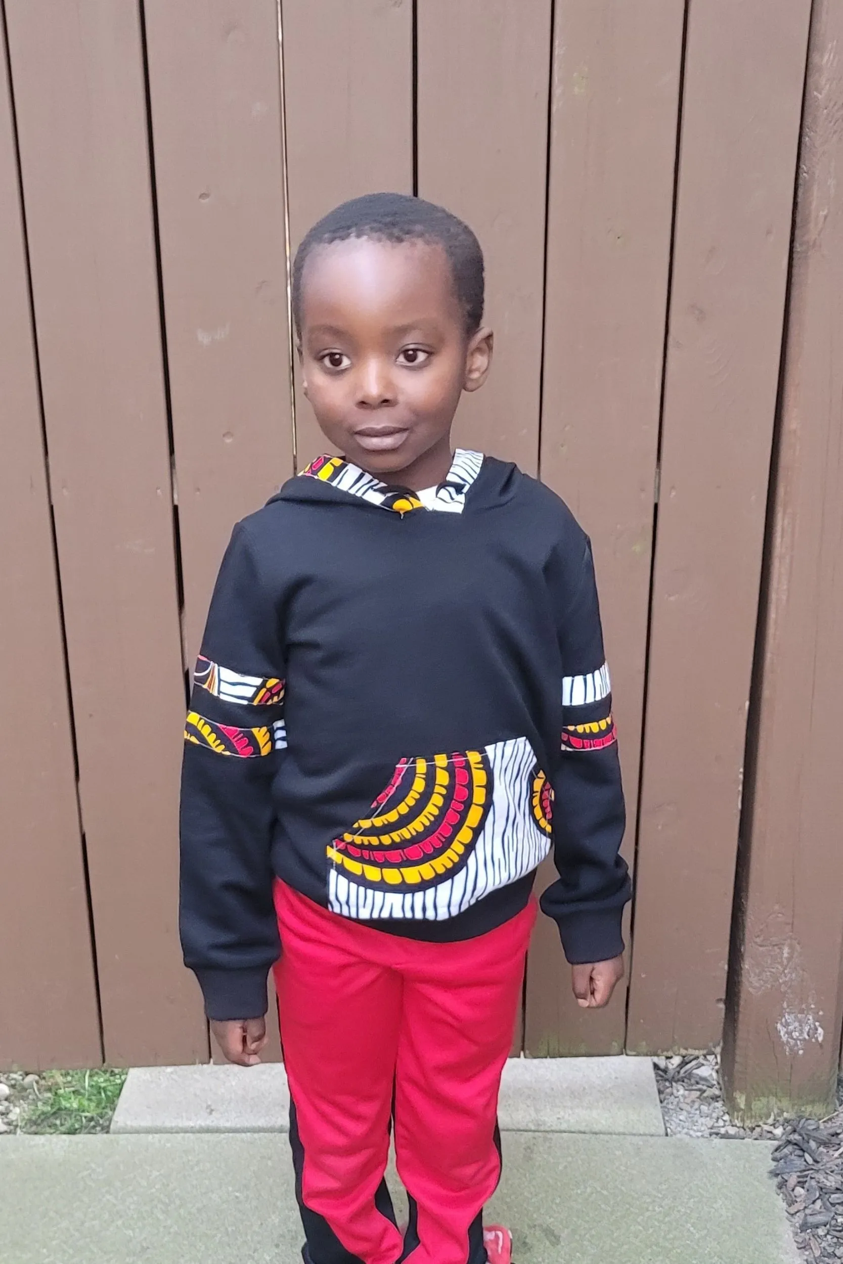 MIWA AFRICAN PRINT UNISEX KIDS’ HOODIE SWEATSHIRT