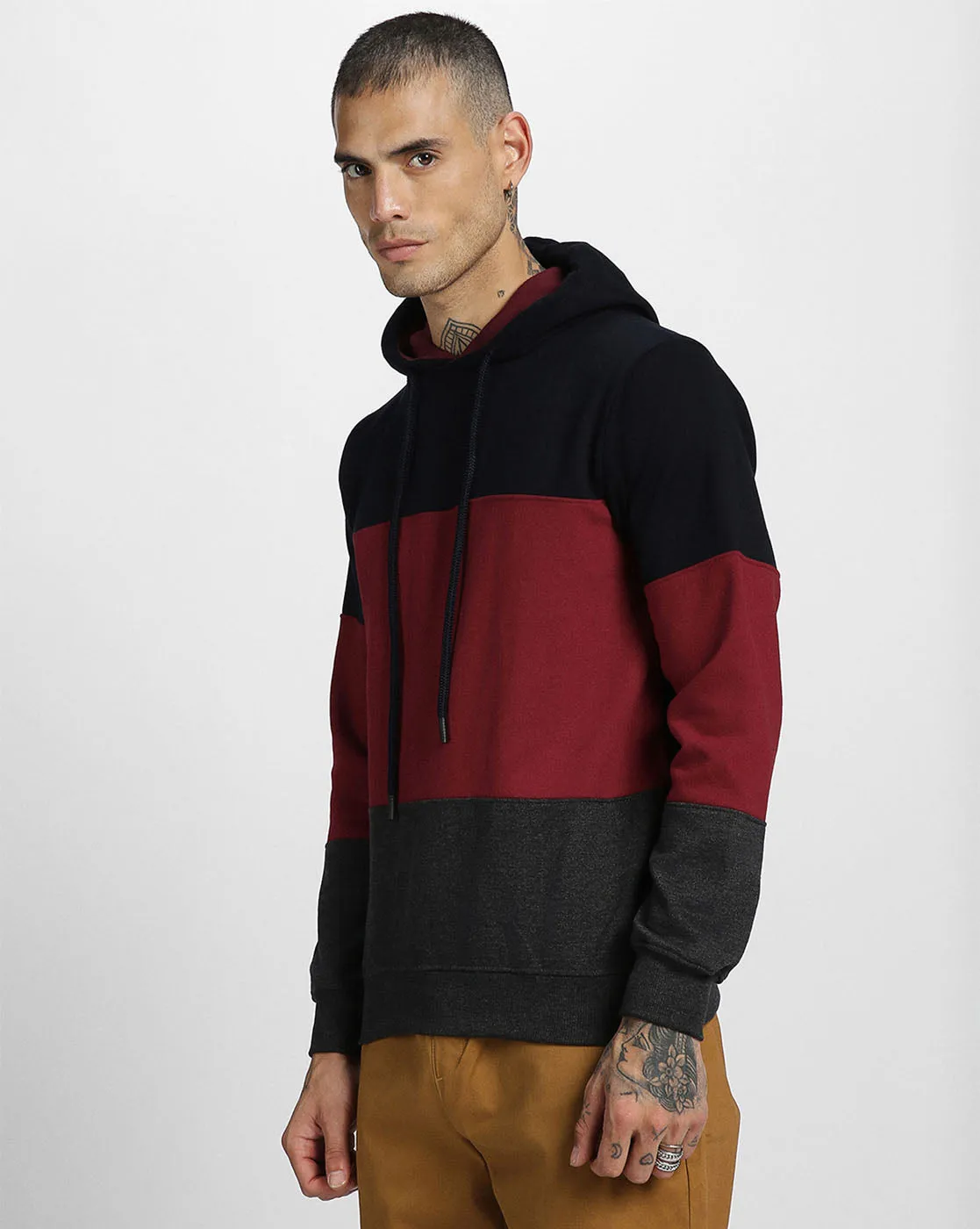 Motor Club Bears Maroon Front Graphic Hoodie