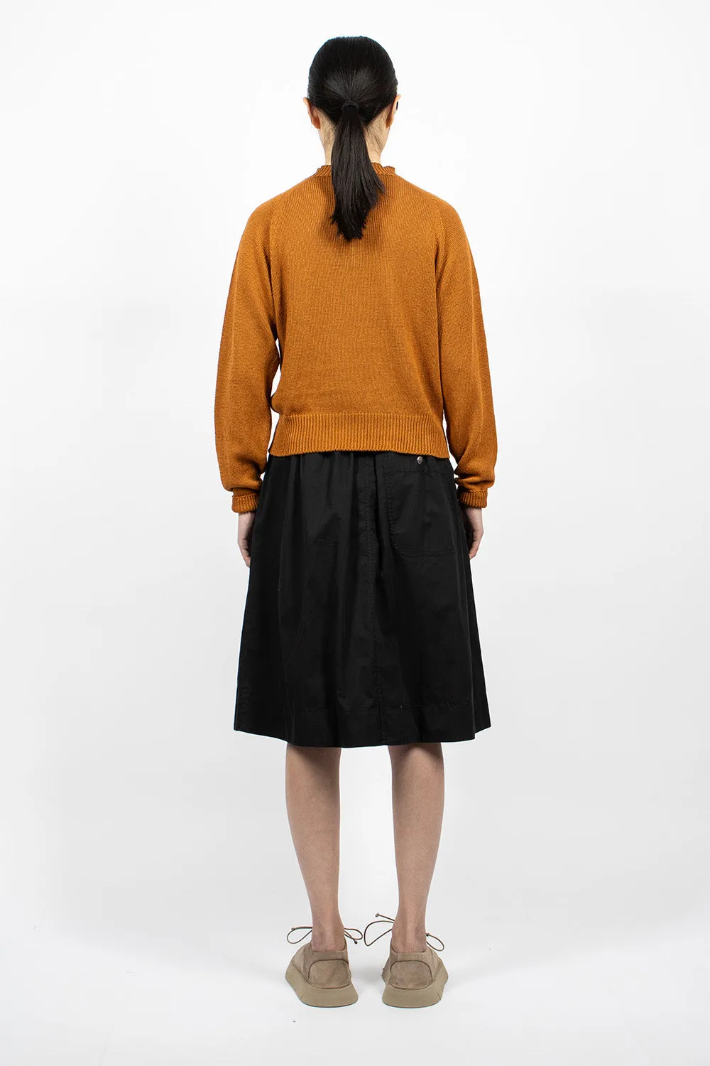 Panelled Scout Skirt Black Twill