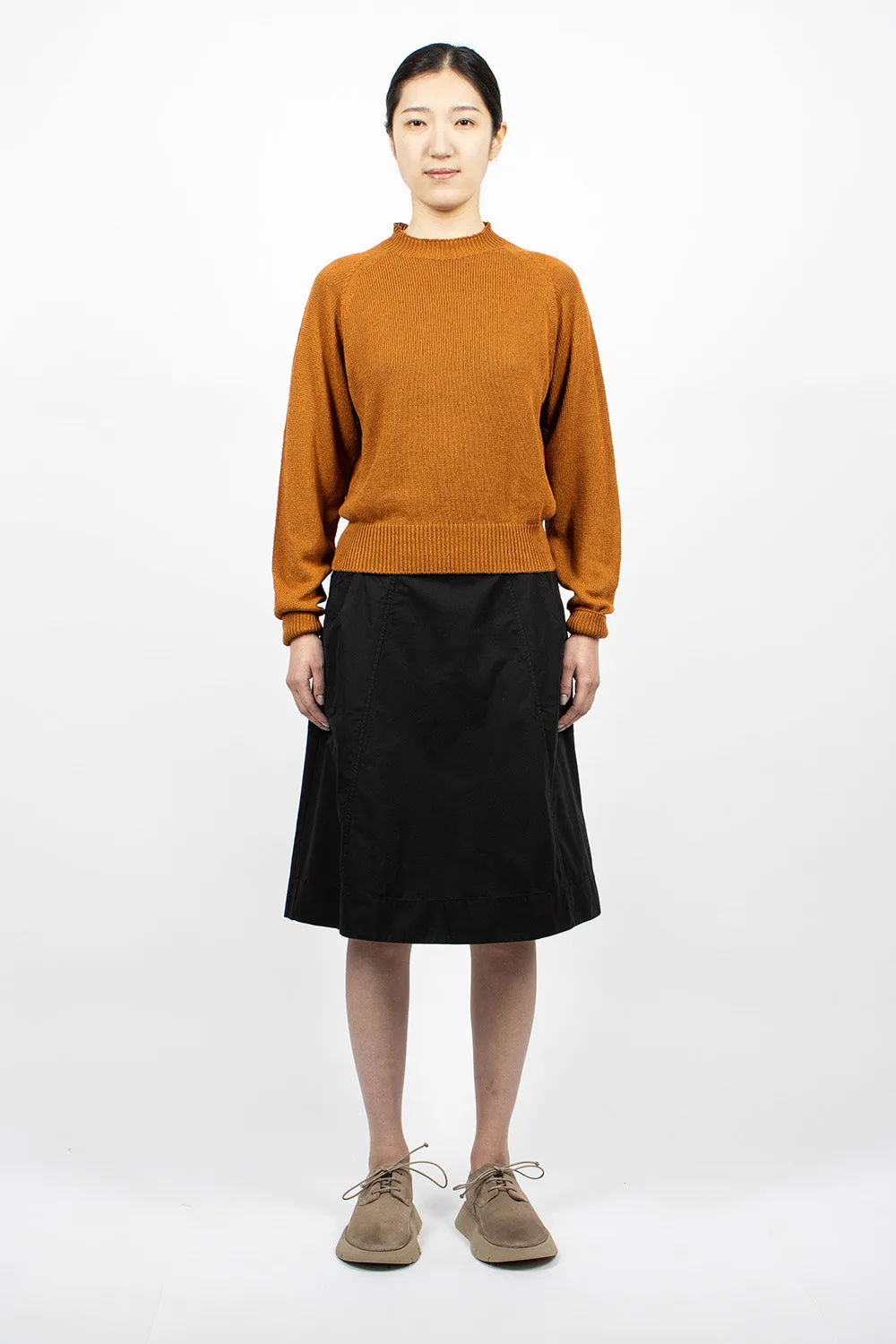 Panelled Scout Skirt Black Twill