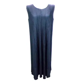 Pleats Please_500 Midnight Plisse Sleeveless Maxi Dress_Sz5 XS/S/M/L/XL