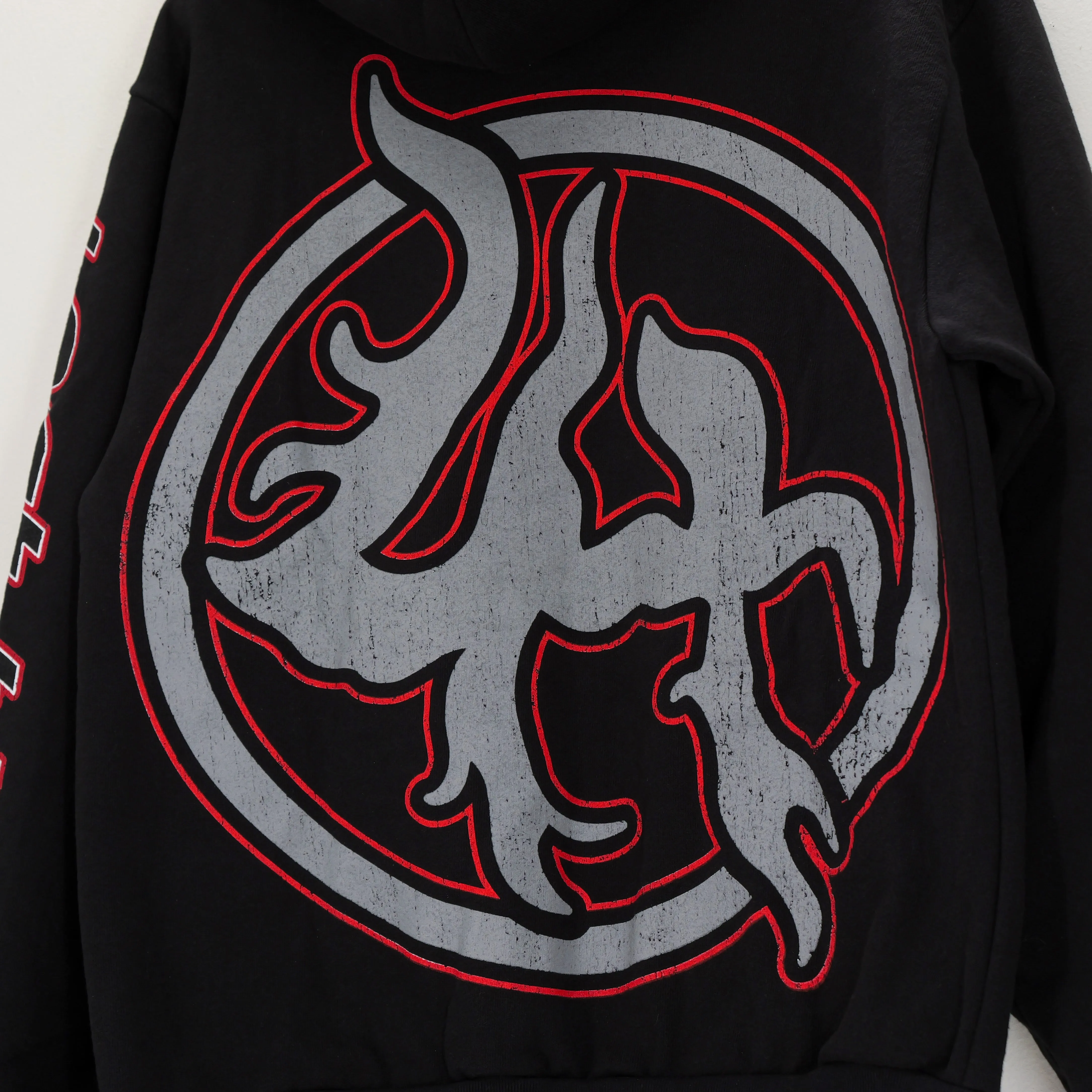 Mens Black and Red Prayer to the Darkside Graphic Hoodie – Stylish and Comfortable Streetwear