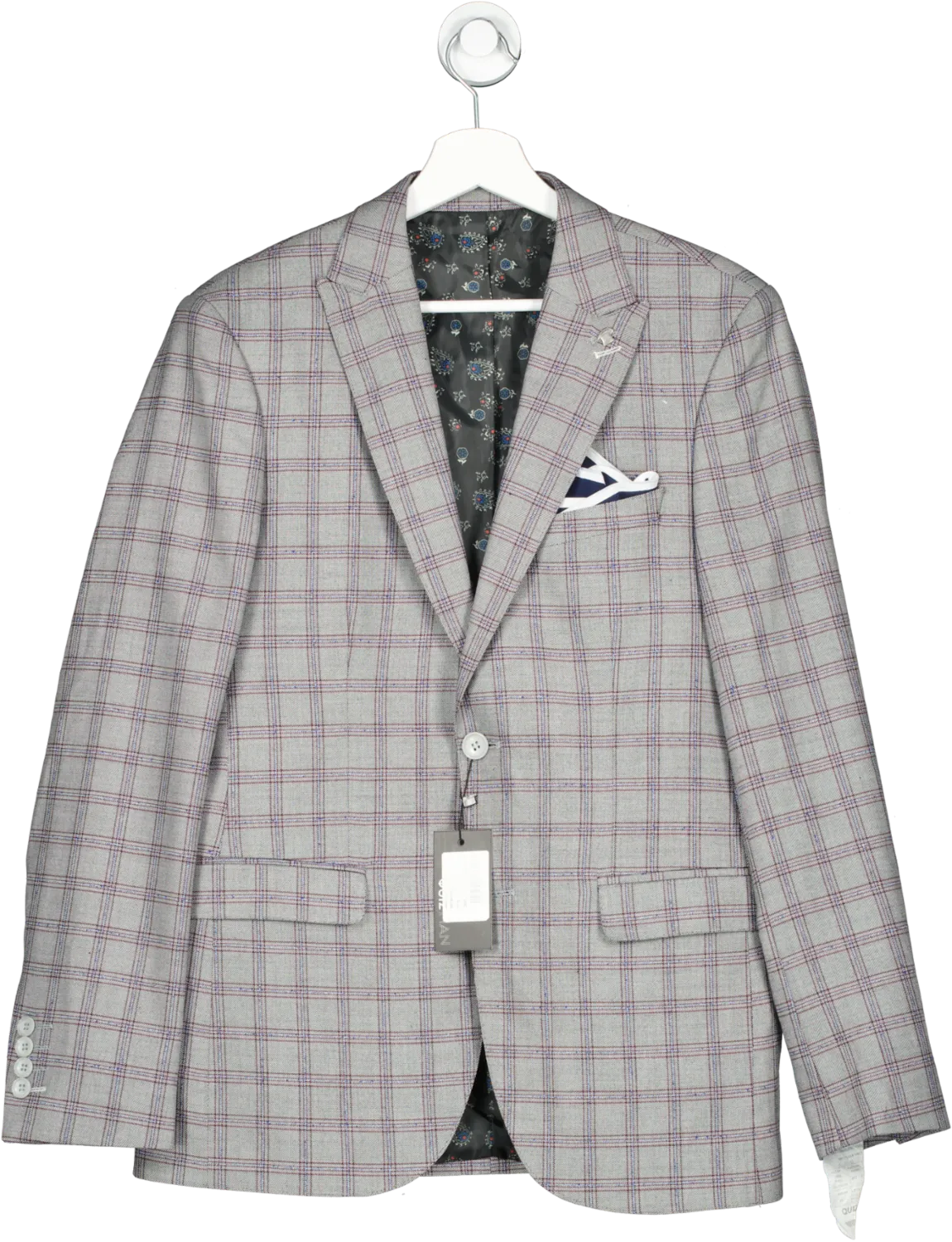 QuizMen Grey Checked Blazer BNWT UK 38" CHEST