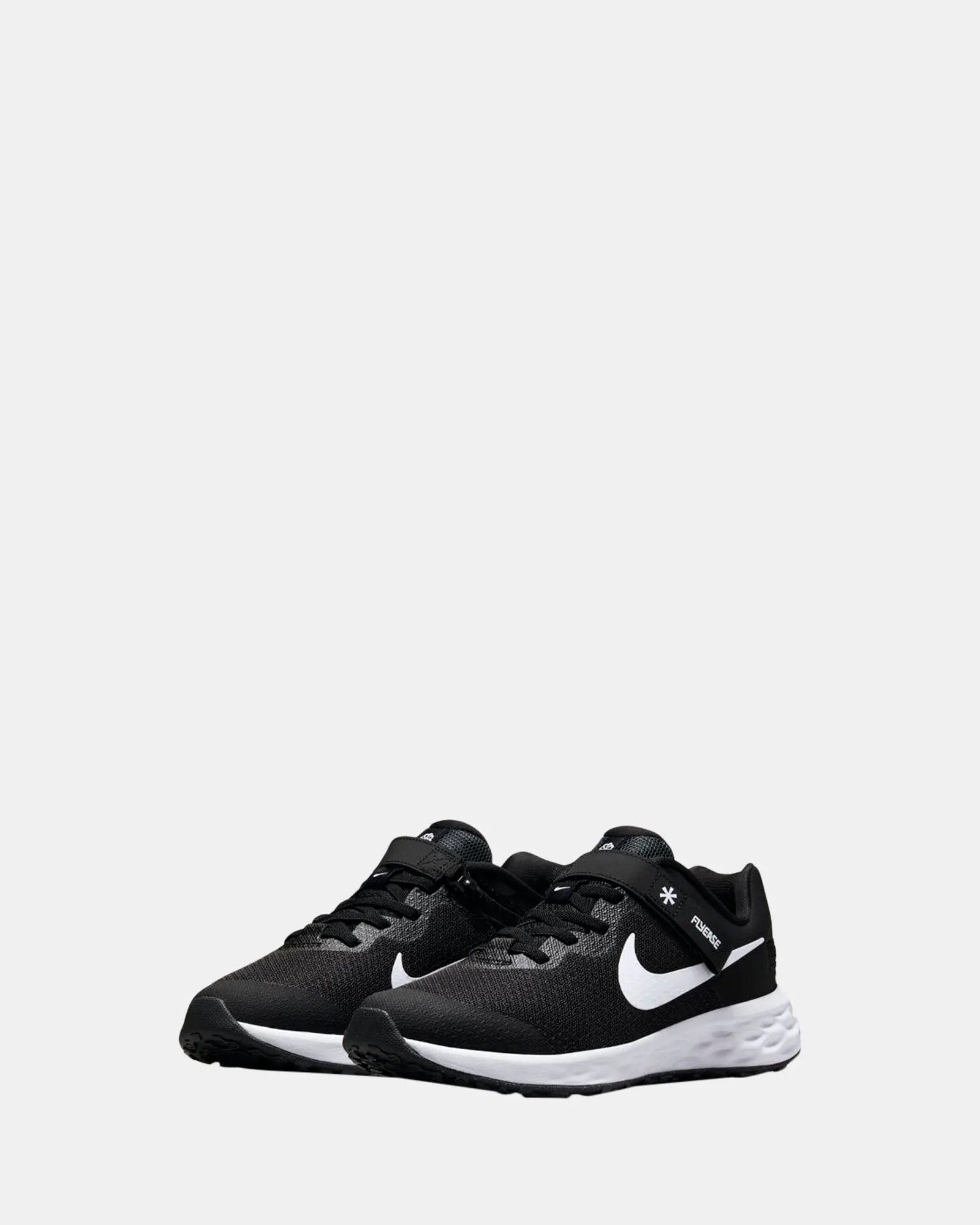 Revolution 6 Flyease NN Grade School Black/White/Smoke Grey