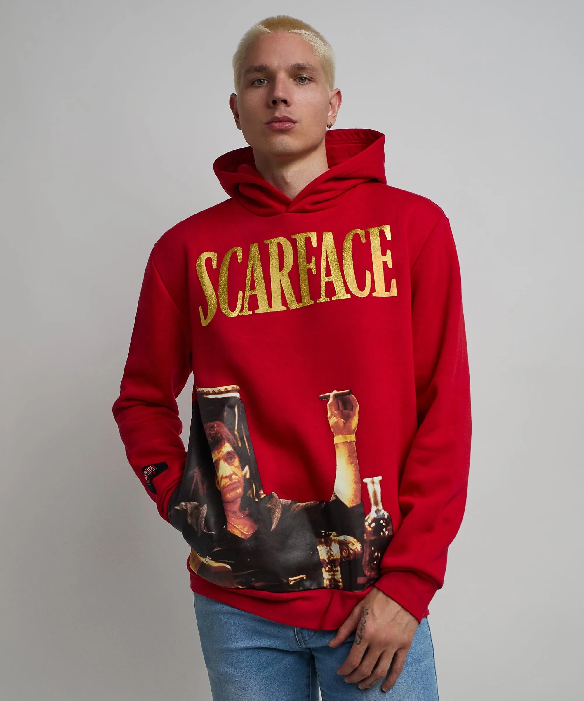 Scarface Photo Print Hoodie - Red