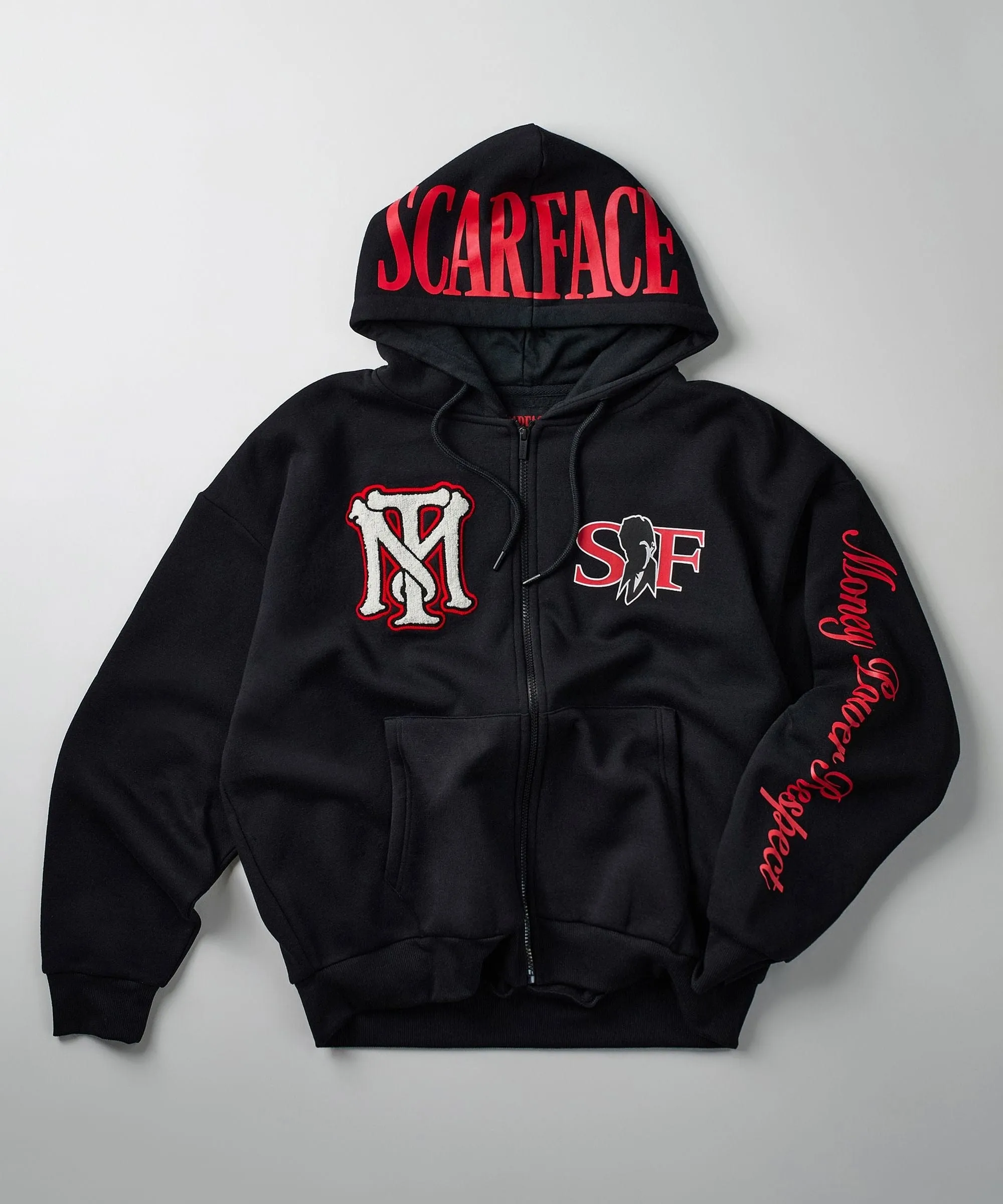 Scarface Respect Full Zip Hoodie - Black