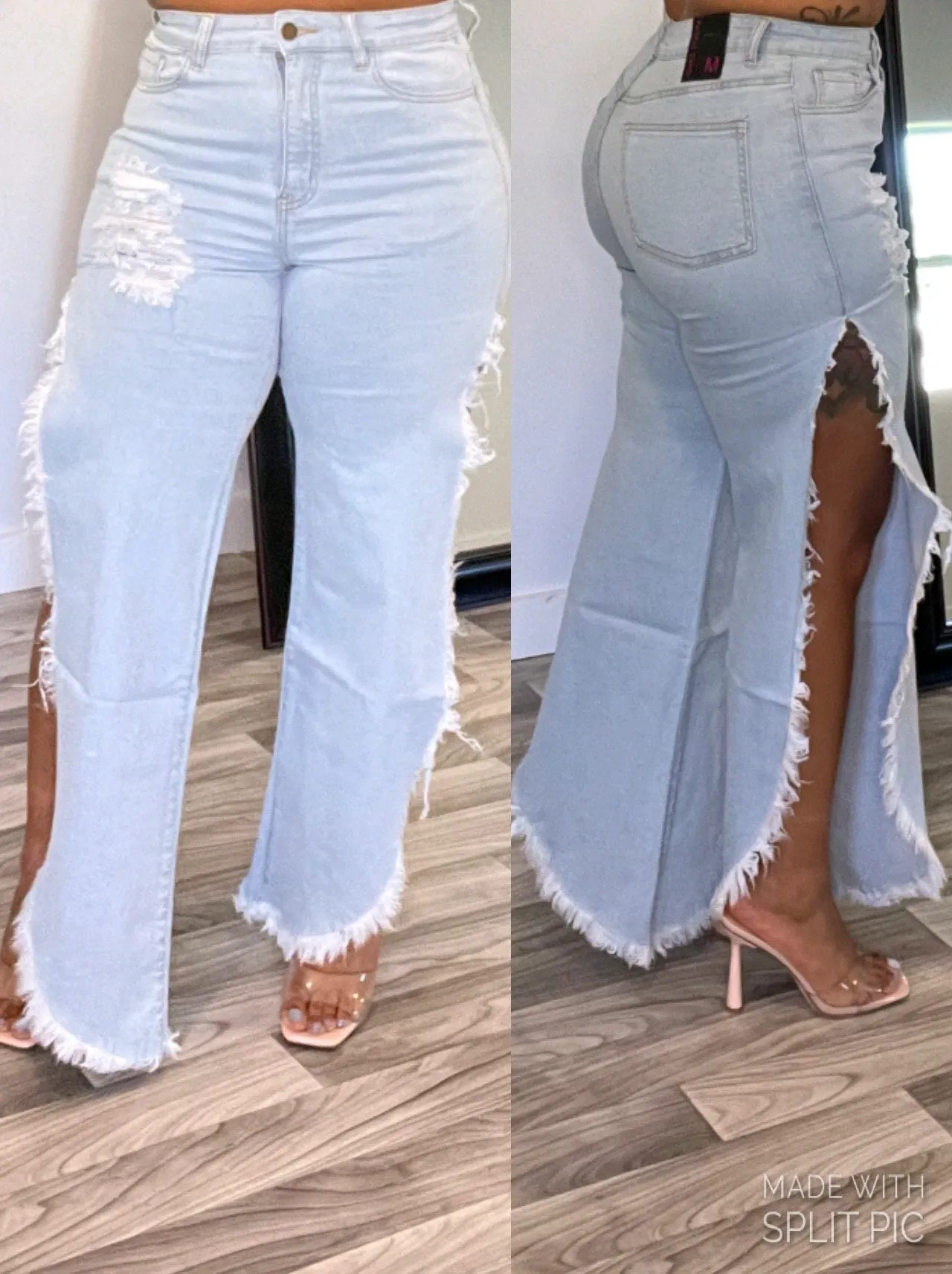 Split Side Denim Jeans