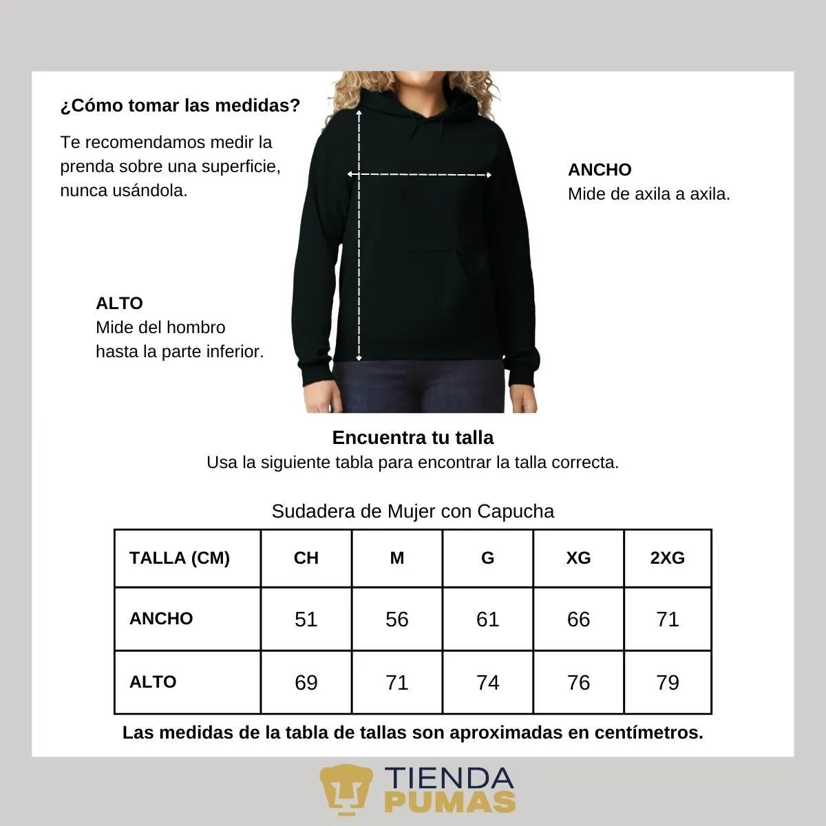 Sudadera Mujer Hoodie  Pumas UNAM Pumas 3D