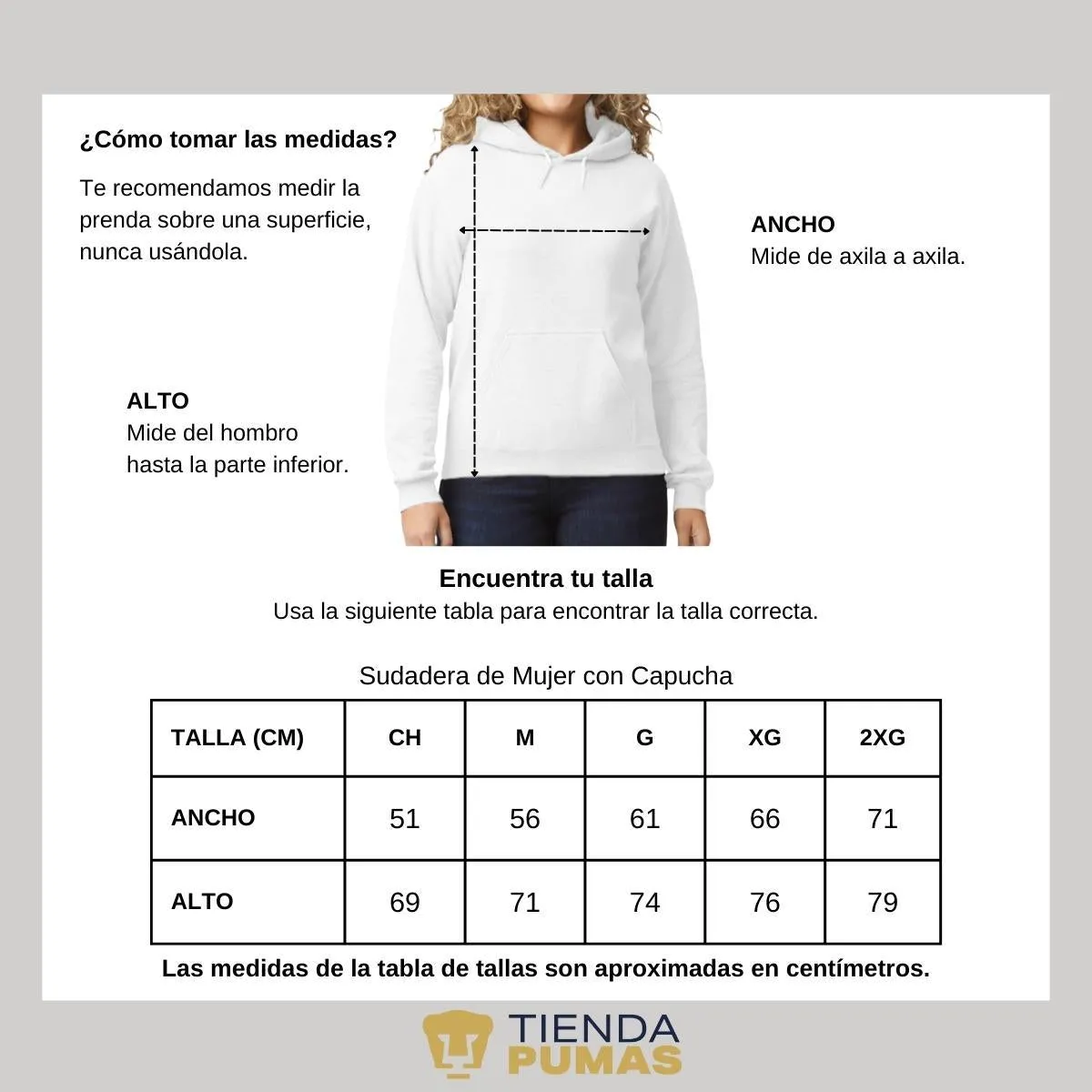 Sudadera Mujer Hoodie  Pumas UNAM Pumas 3D