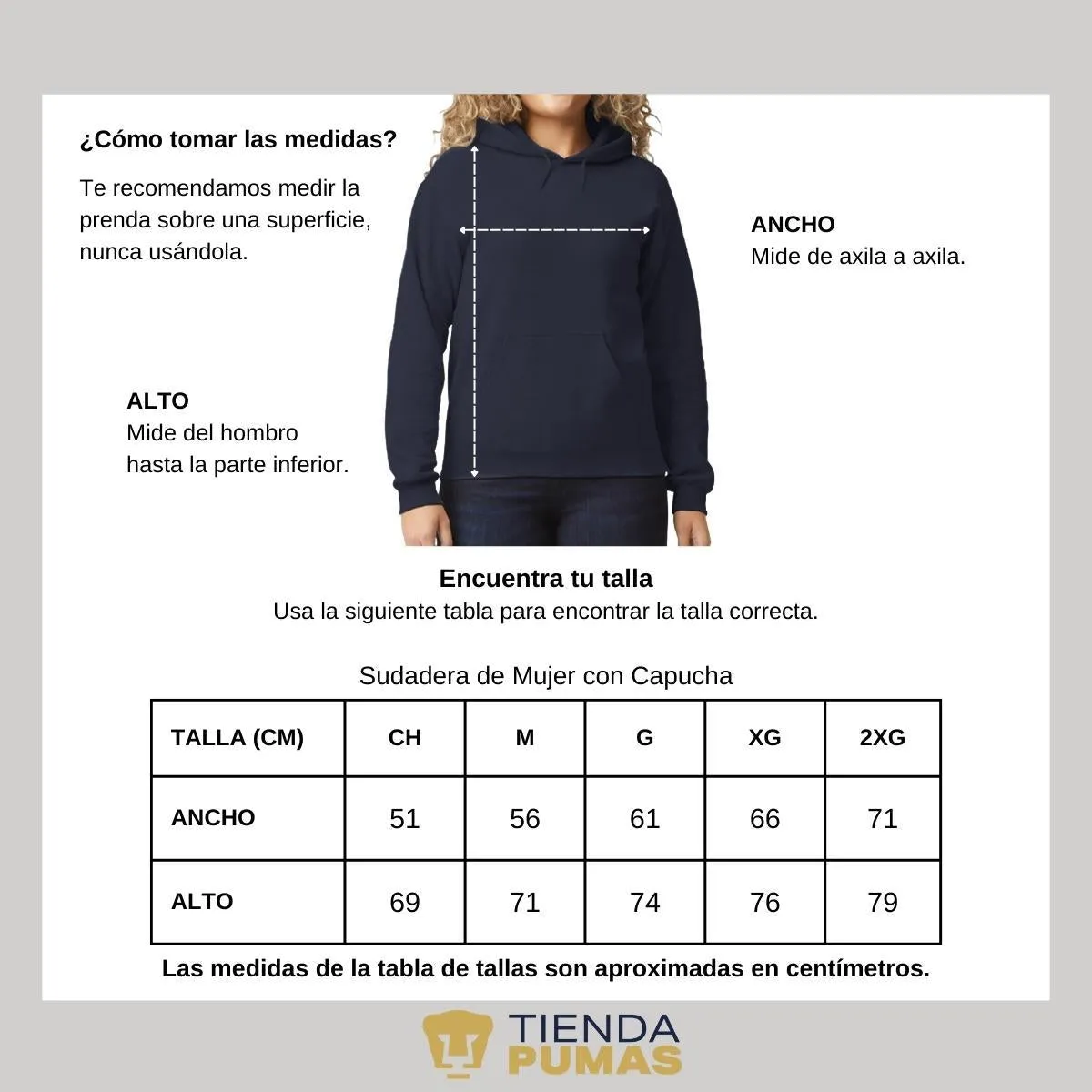 Sudadera Mujer Hoodie  Pumas UNAM Pumas 3D