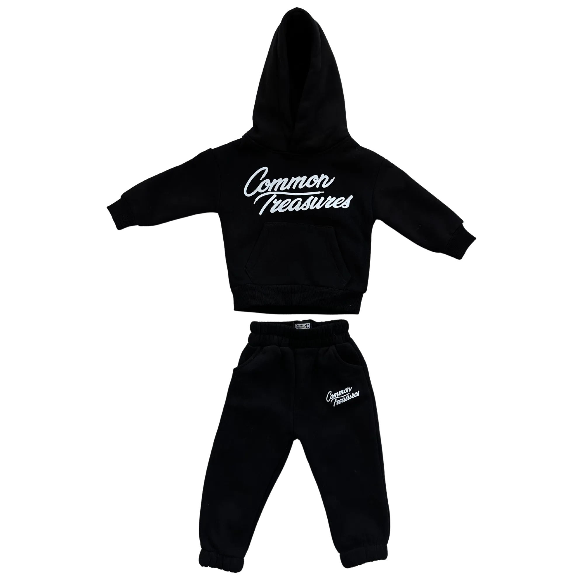 Toddler Hoodie   Jogger (2-Piece) Set - Black