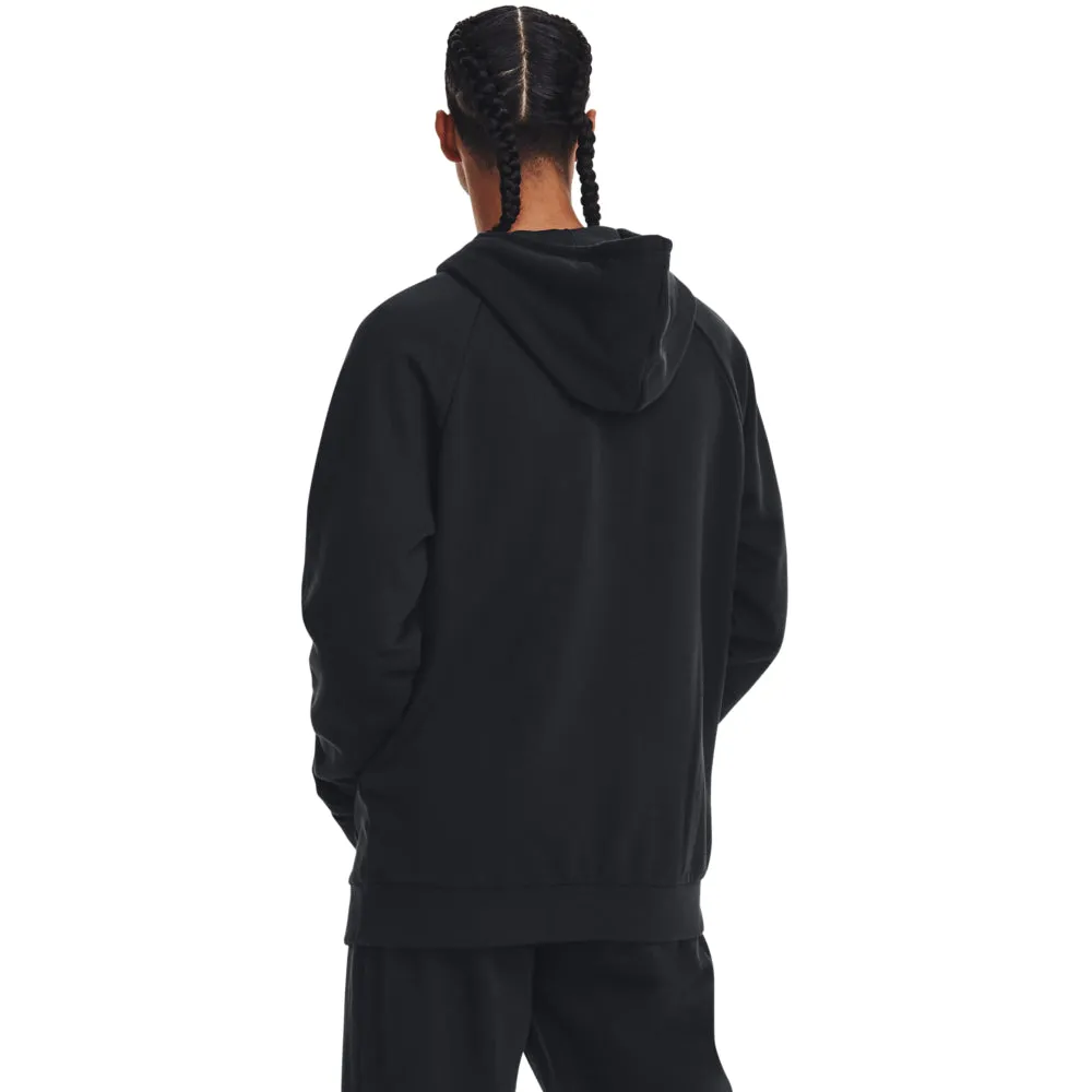 'Under Armour' Men's Rival Fleece Logo Hoodie - Black / White