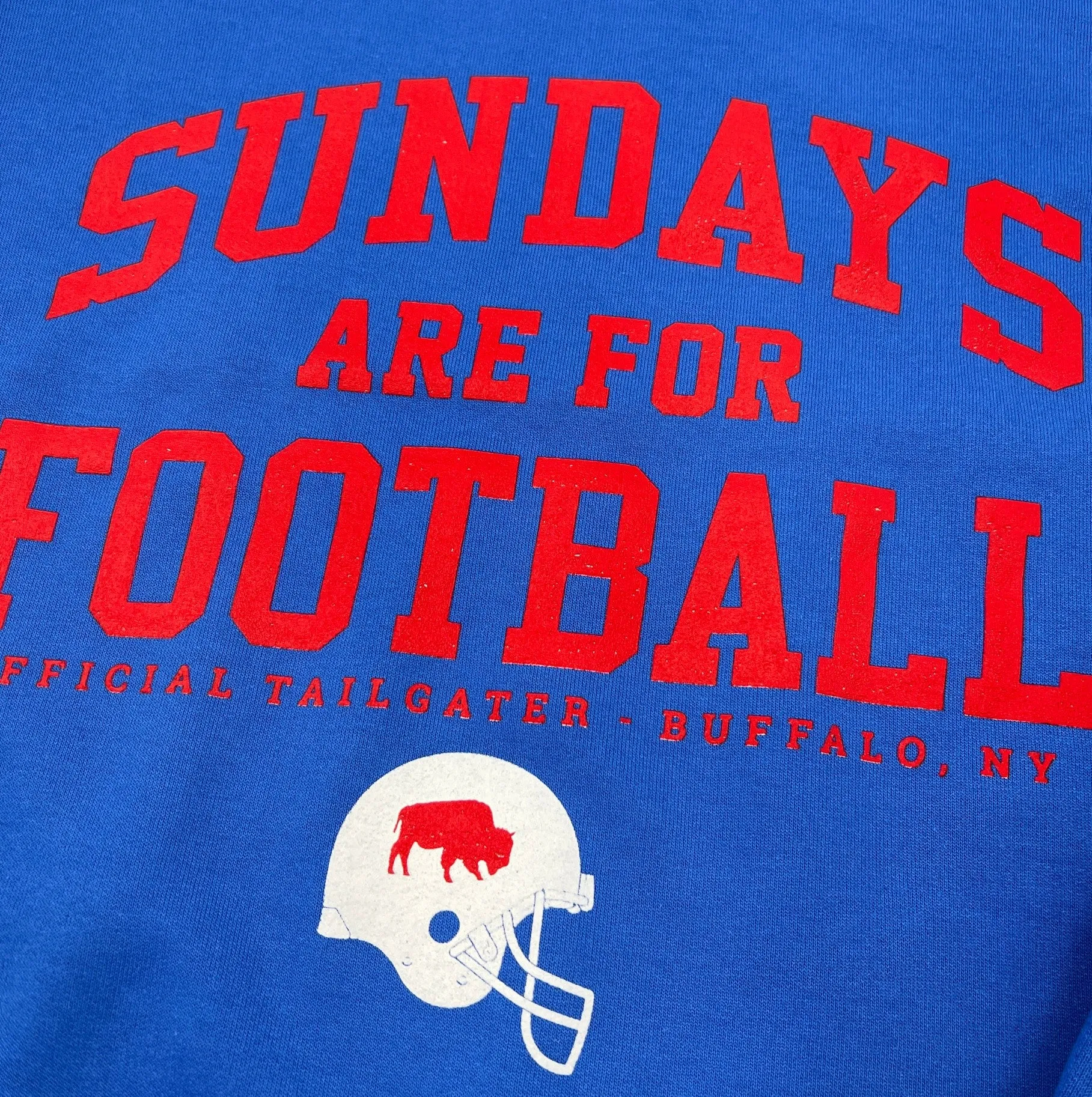 Unisex Sundays Are For Football Blue Crewneck