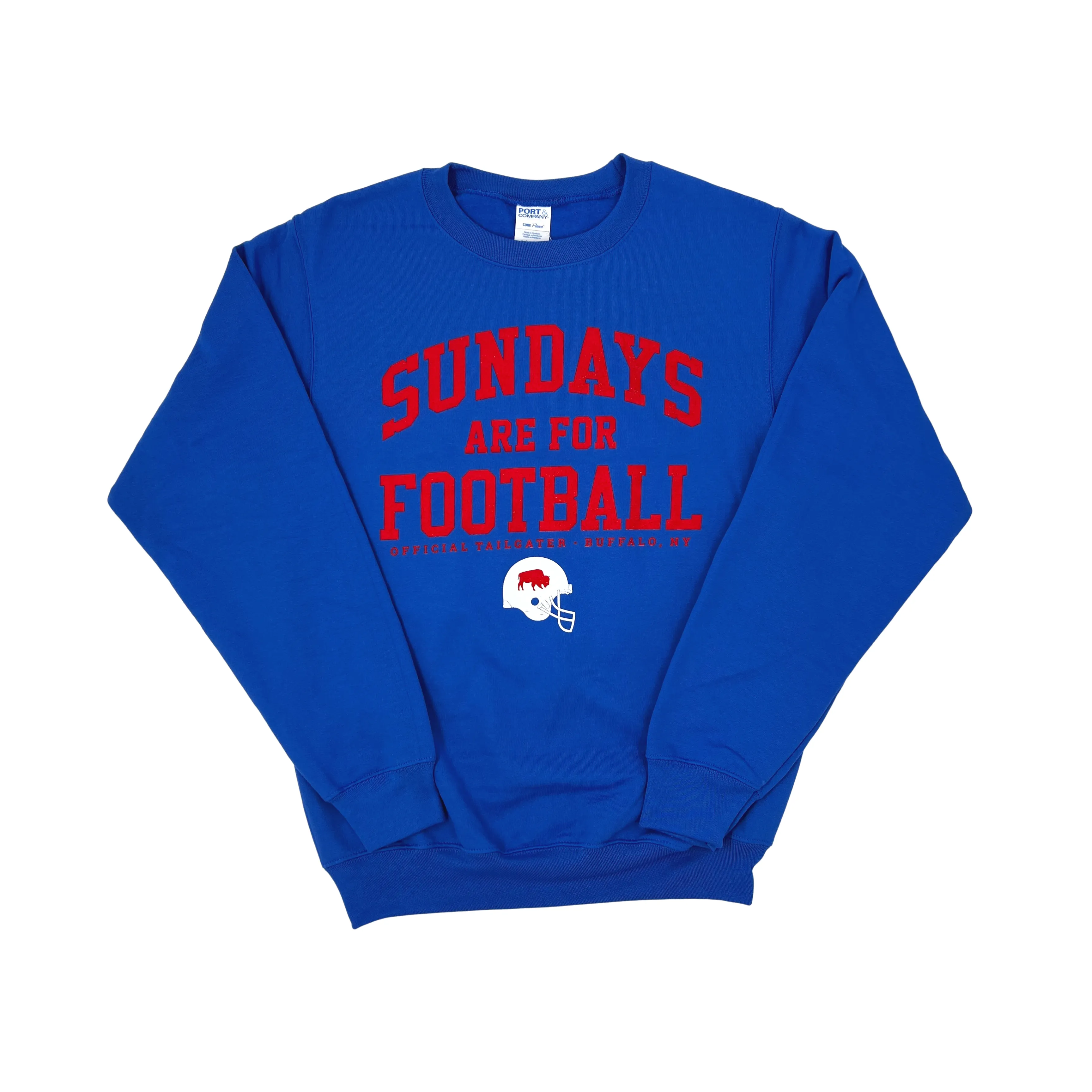 Unisex Sundays Are For Football Blue Crewneck