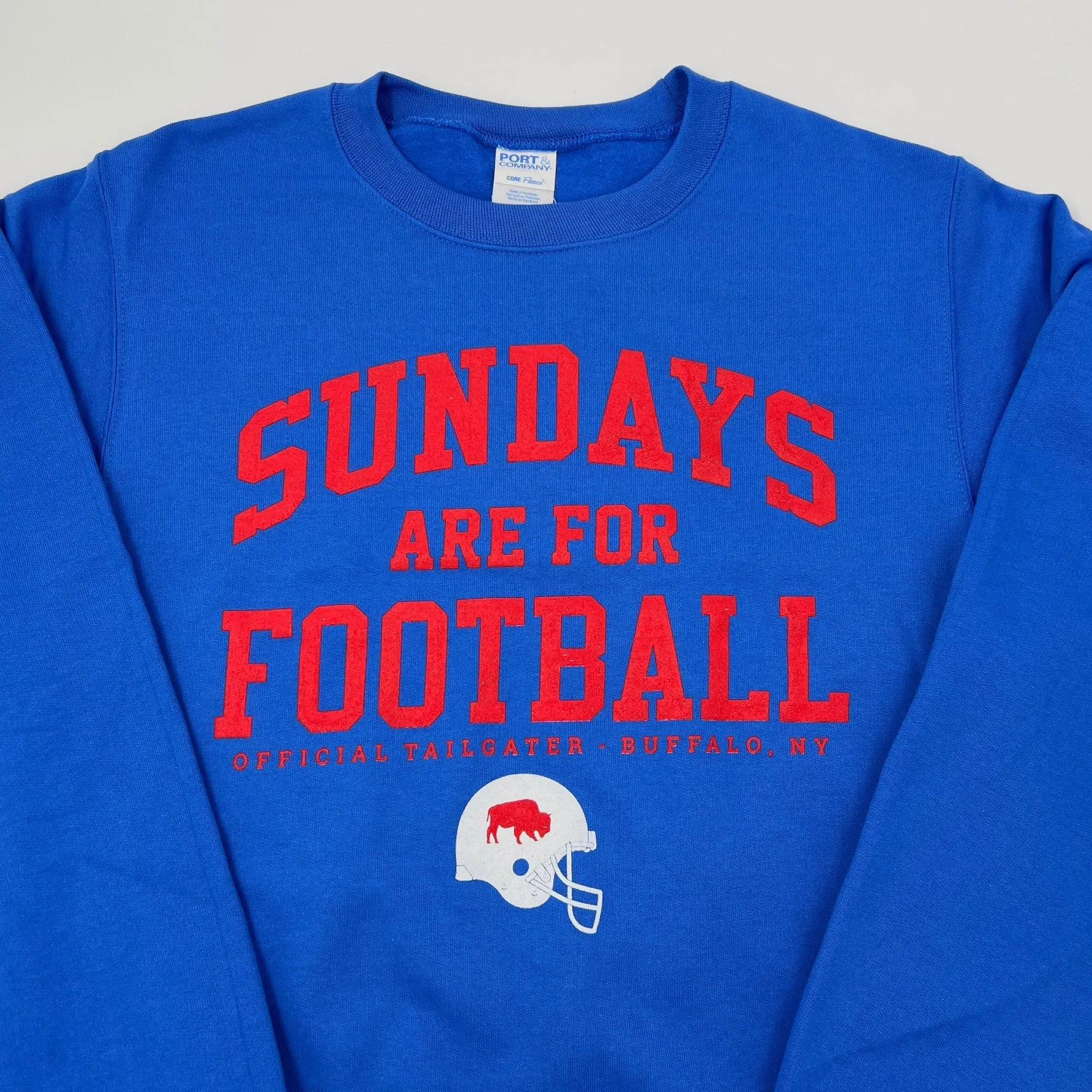 Unisex Sundays Are For Football Blue Crewneck