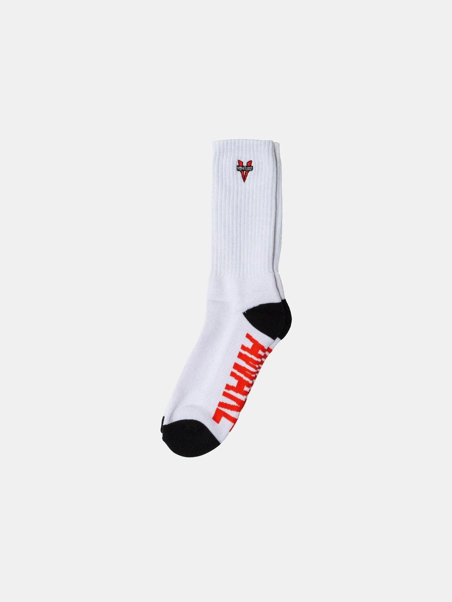 Venture Heritage Embroidered Socks - White / Black / Red