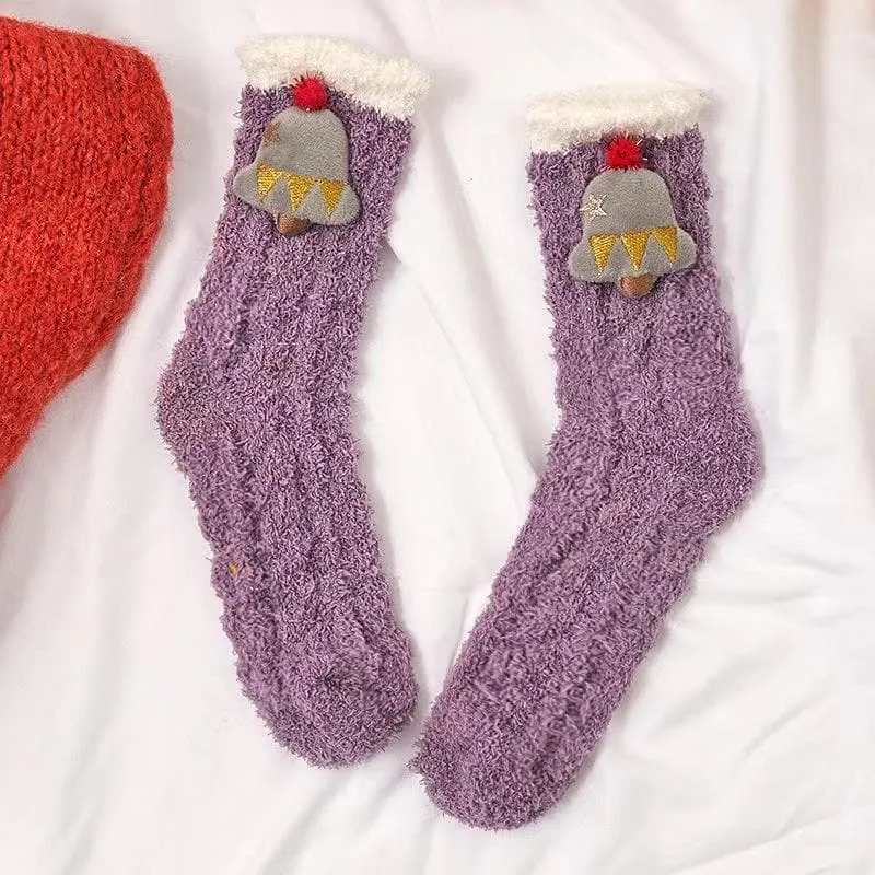 Women's Christmas Home Coral Fleece Socks